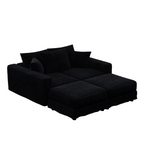 82.7" Plush Corduroy 3-Seat Sofa