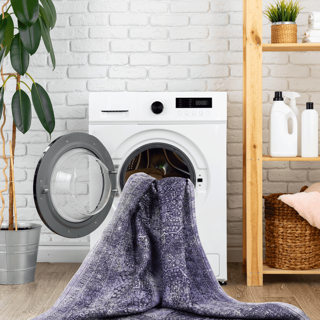 Maval Anthracite Washable Rug 4x6 Area Rug