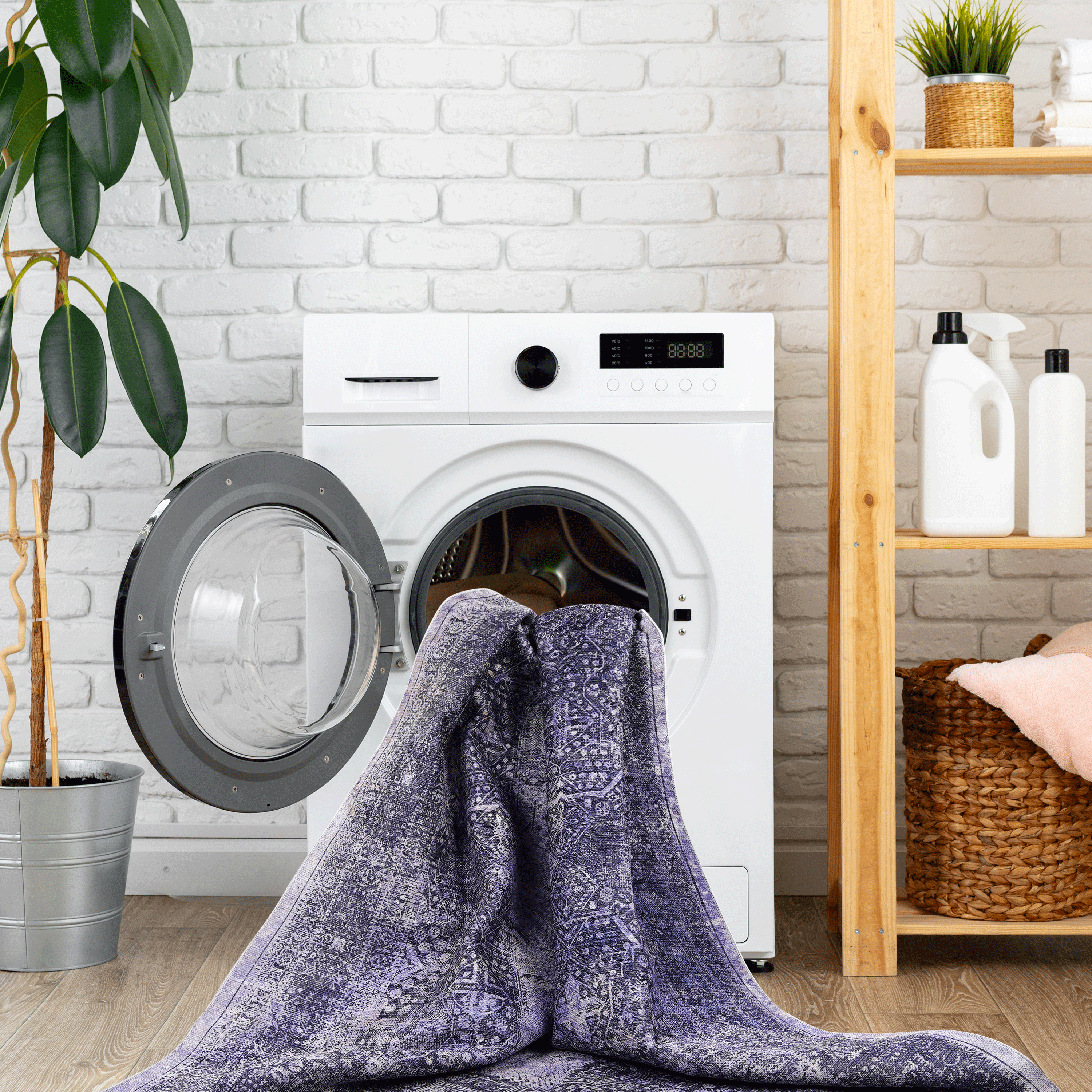 Maval Anthracite Washable Rug 3x5 Area Rug