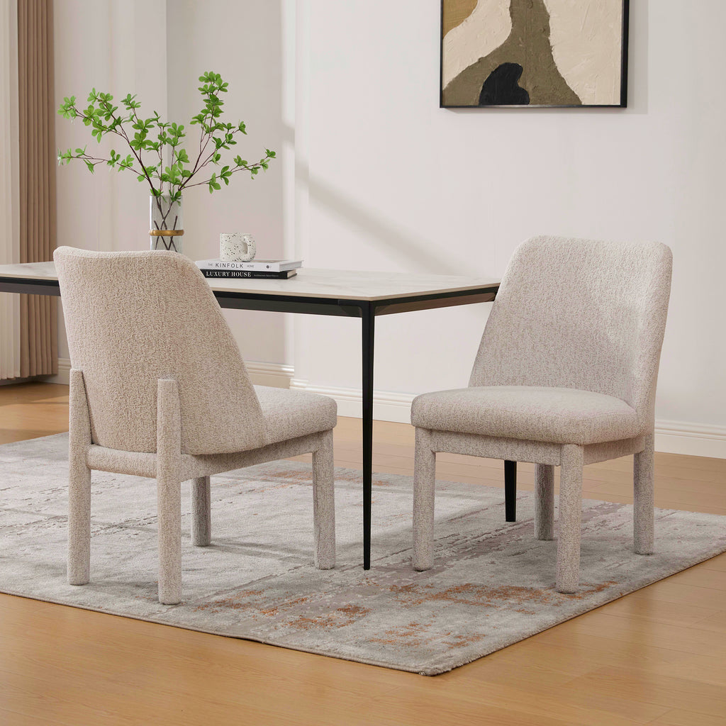 21.46" Wide Modern Minimalist Dining Chair Set Of Two