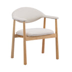 Upholstered Dining Chairs with Curved Back