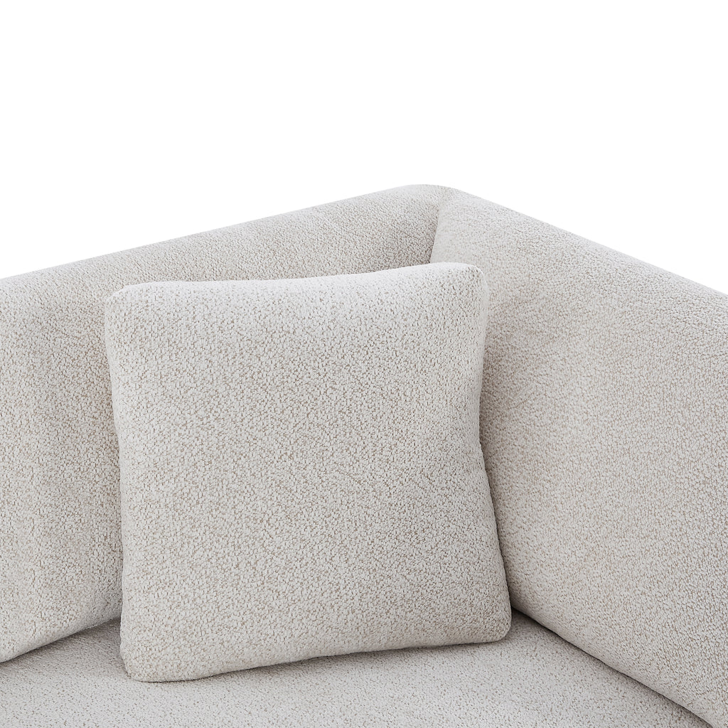 83.50" Modern Flared Arms Sofa (Beige)