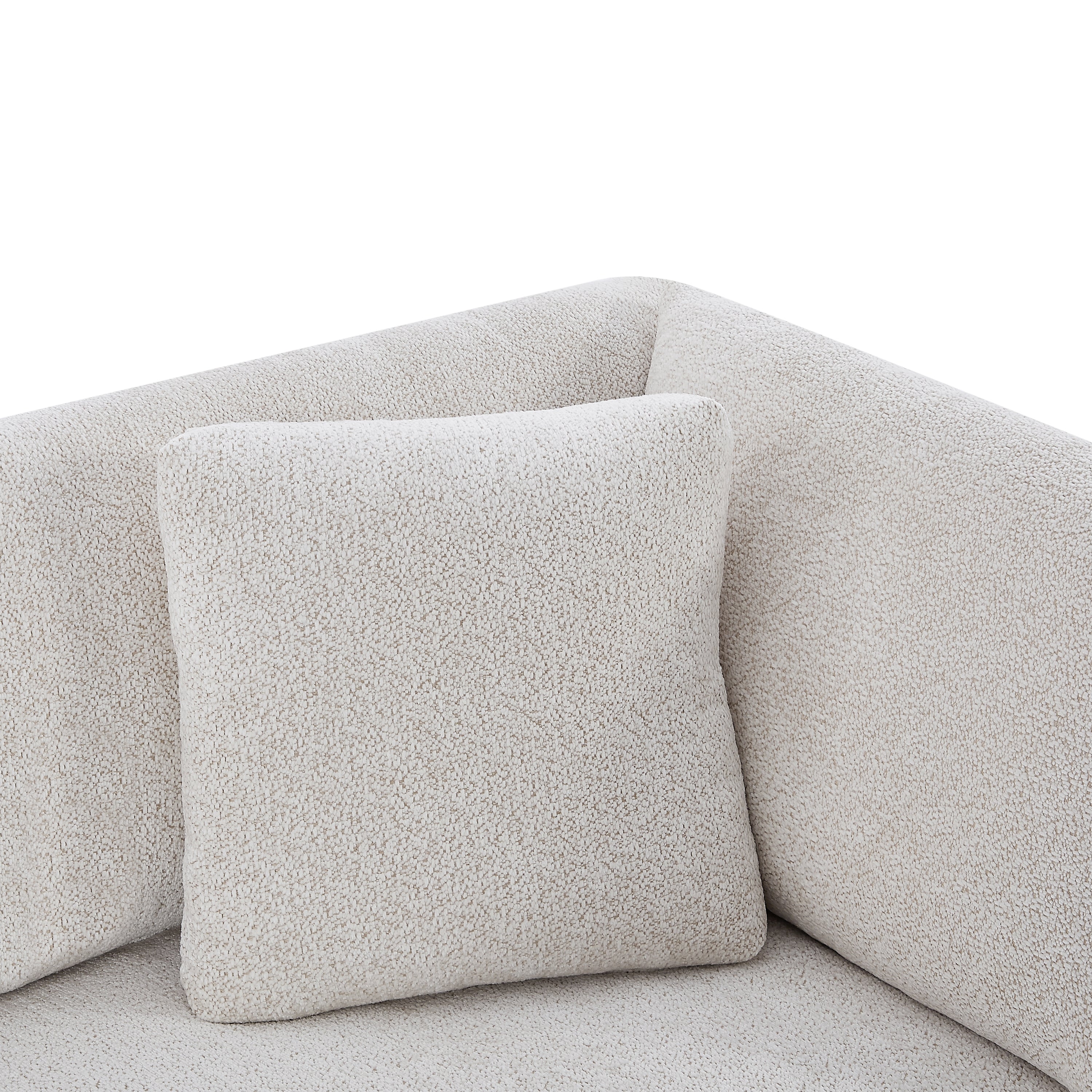 83.50" Modern Flared Arms Sofa (Beige)