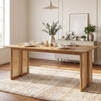 Natural Rubber Wood Dining Table