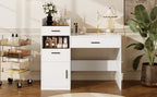 3-in-1 Vanity Desk with Flip Top Mirror