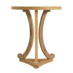 Natural Finish Round Wood Accent Table