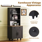 ON-Trend Farmhouse Storage Cabinet with Gourd-Shaped Legs