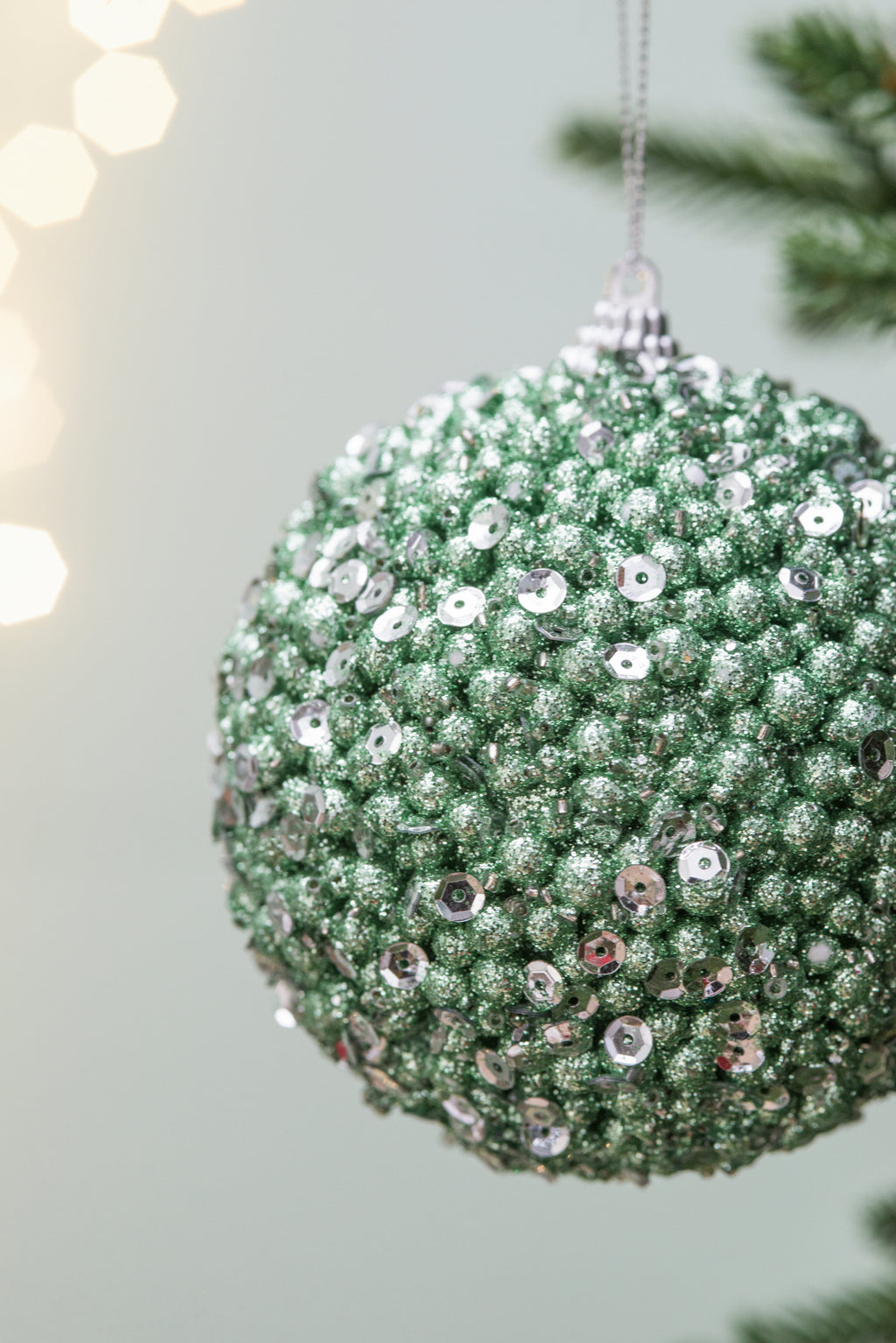 D3.9" Christmas Ball Ornaments - Set of 6