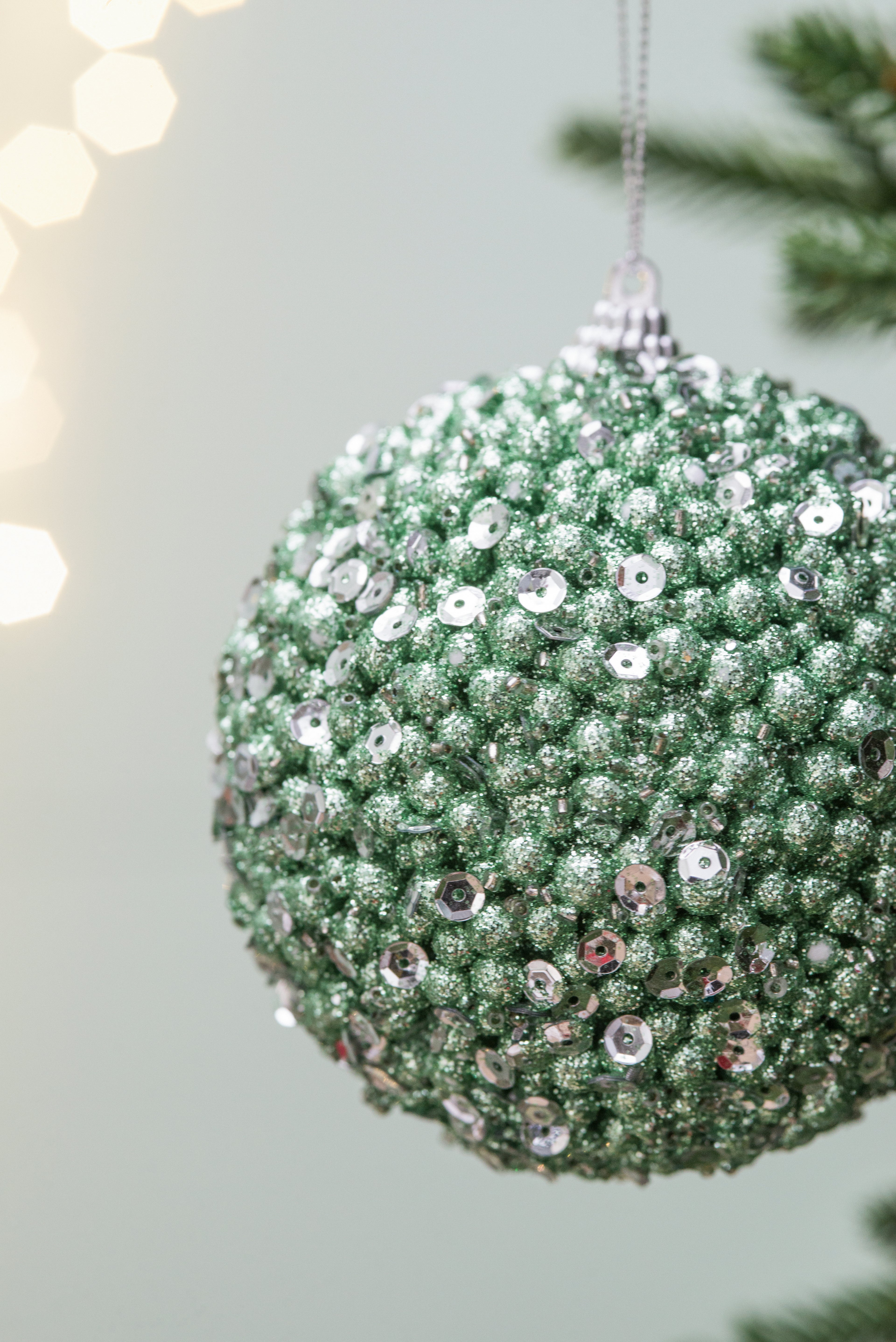 D3.9" Christmas Ball Ornaments - Set of 6