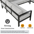 U-Style U-Shaped Outdoor Sectional Sofa Set