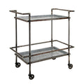 Percy Galvanized Metal Bar Cart