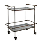 Percy Galvanized Metal Bar Cart