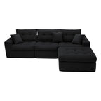 Corduroy Corner Chaise Compression Sofa Bed