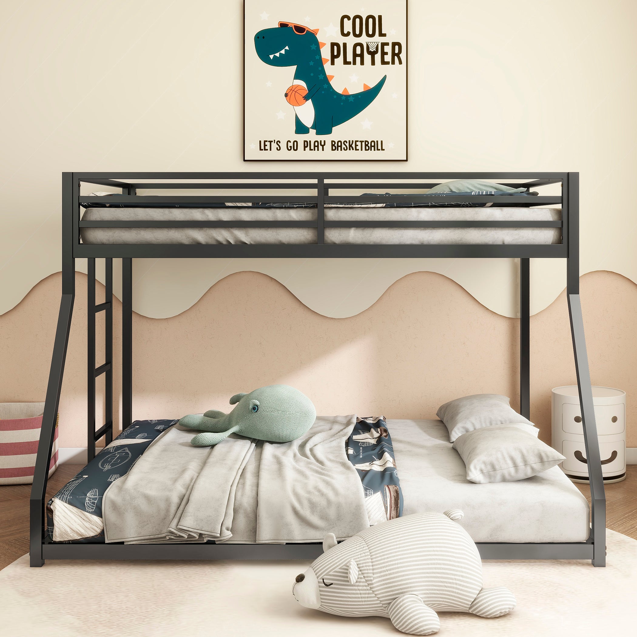Adam Sturdy Twin Over Full Bunk Bed Metal