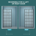 Frameless Fixed Shower Door 34" W x 72" H