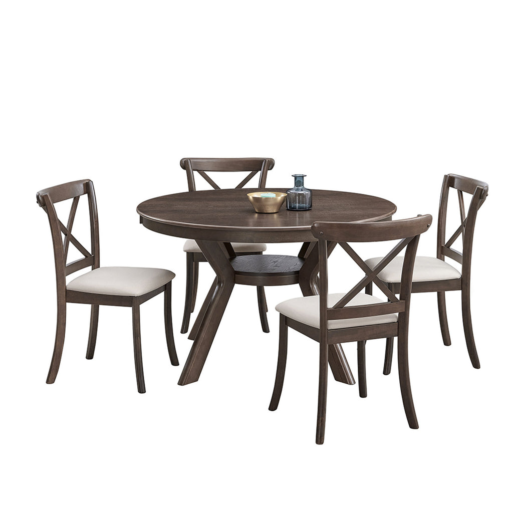 Modern 47.24'' Round Rubber Wood Dining Table