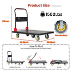 25.5" x 43.5" Platform Truck, Foldable Handcart