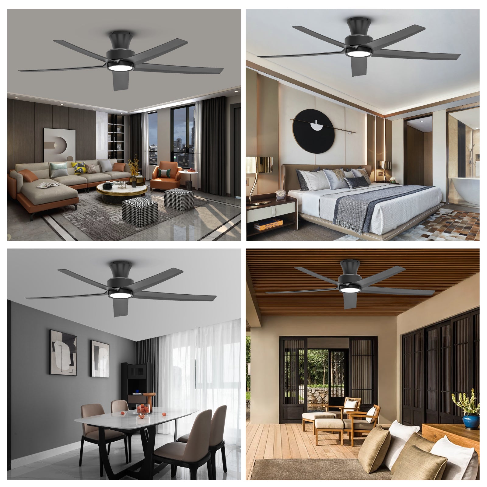 52 Inch Ceiling Fan with Lights and Remote
