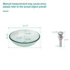 Bathroom Artistic Tempered Crackle-Glass Vessel Sink