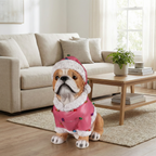Christmas Pug Statue, Holiday Dog Figurine