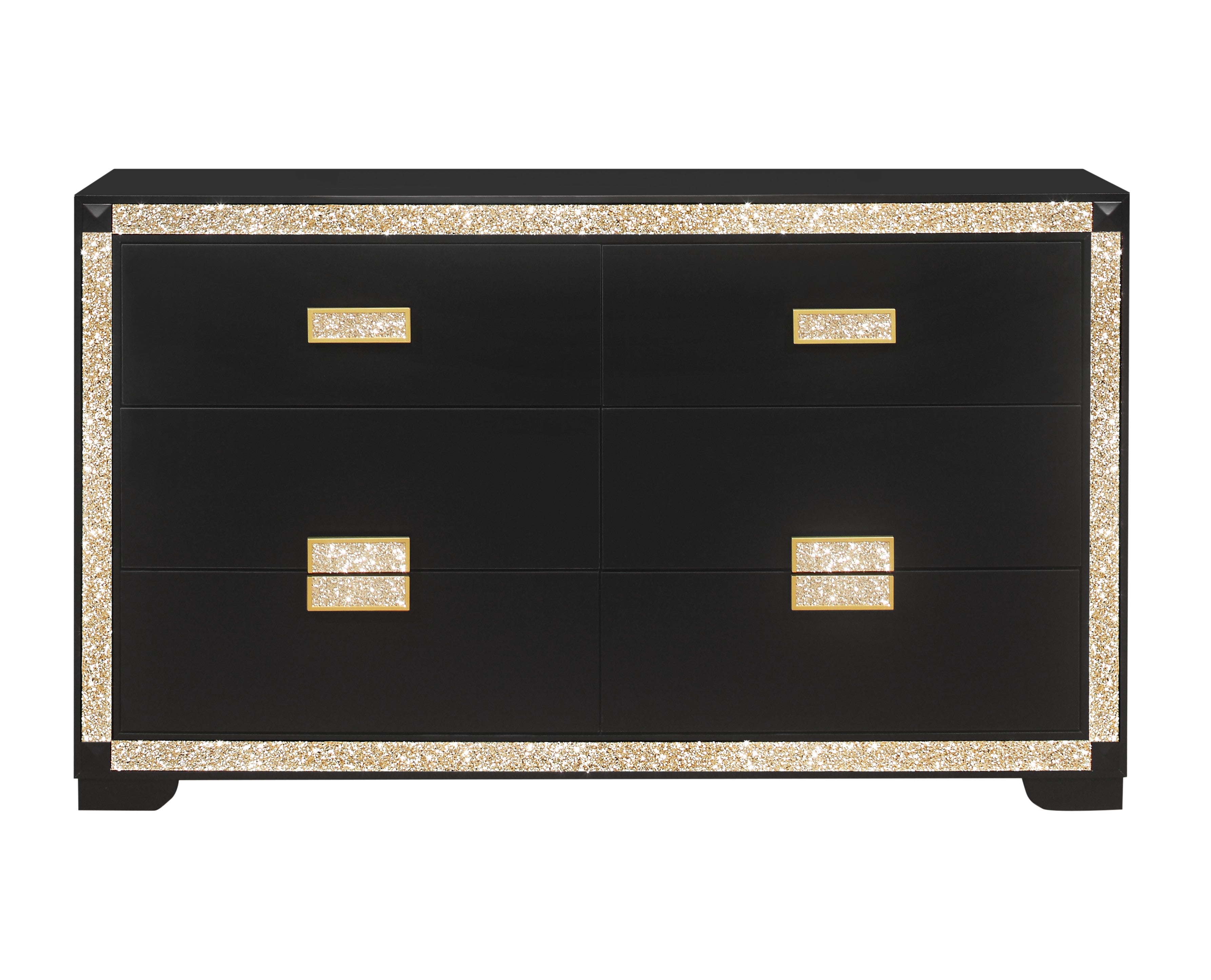 Lively Black/Gold Dresser