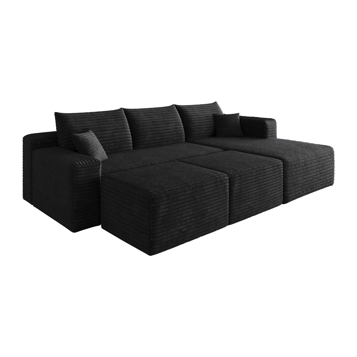 95" Cloud Sectional Sofa with 2 Ottoman