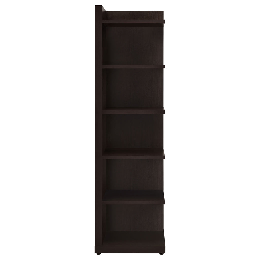Cappuccino 6-Tier Corner Bookcase