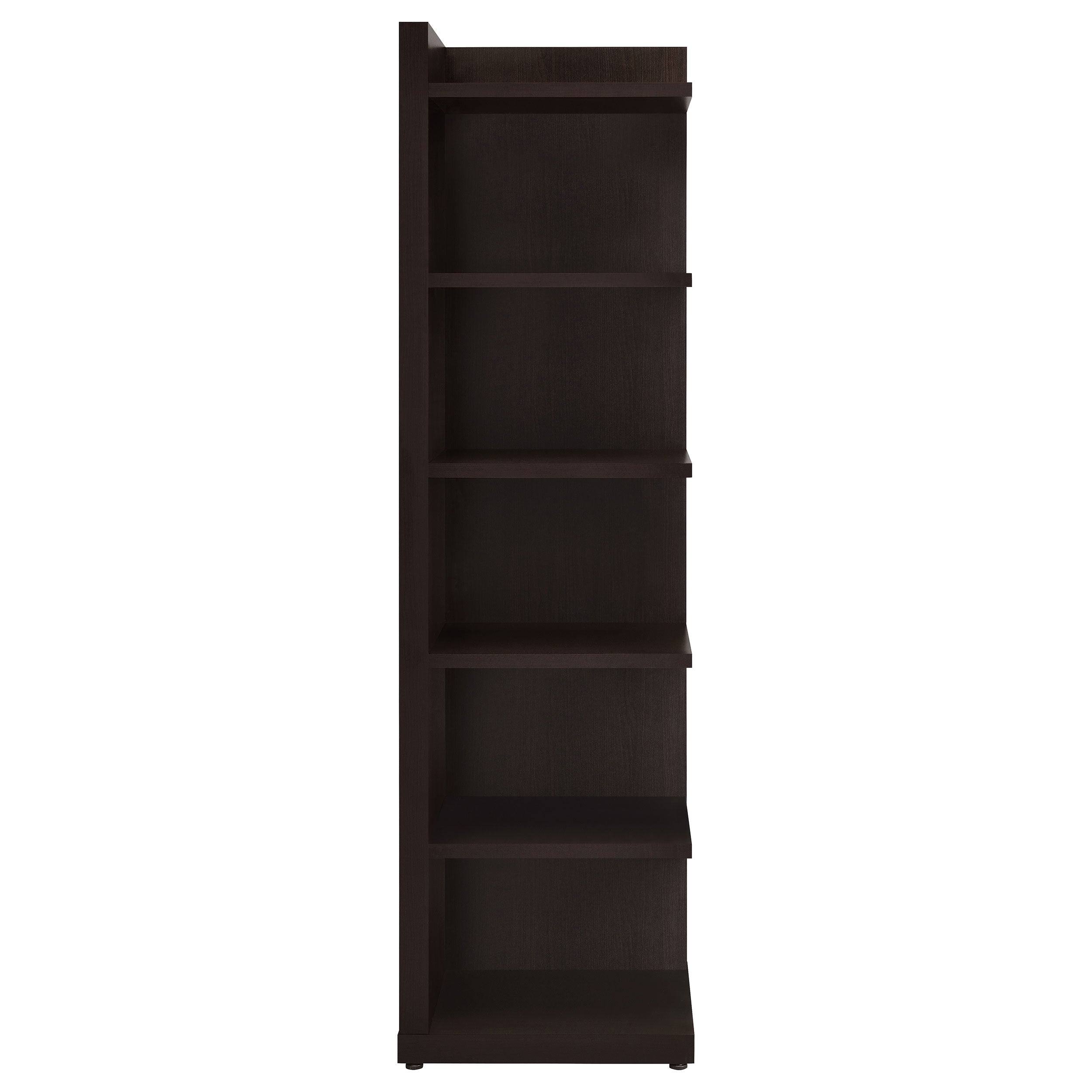 Cappuccino 6-Tier Corner Bookcase