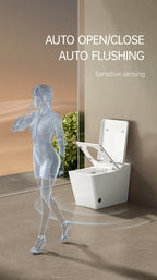 Square Smart Toilet with Built-in Tank