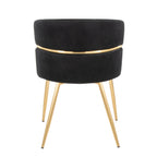 Dining Chair Set in Velvet and Gold