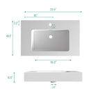 Glossy White Integrated Solid Surface Basin