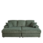 84-Inch Corduroy 3-Seater Sofa