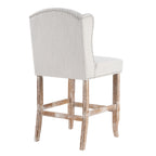 Vienna Contemporary Fabric Tufted Wingback Counter Stools