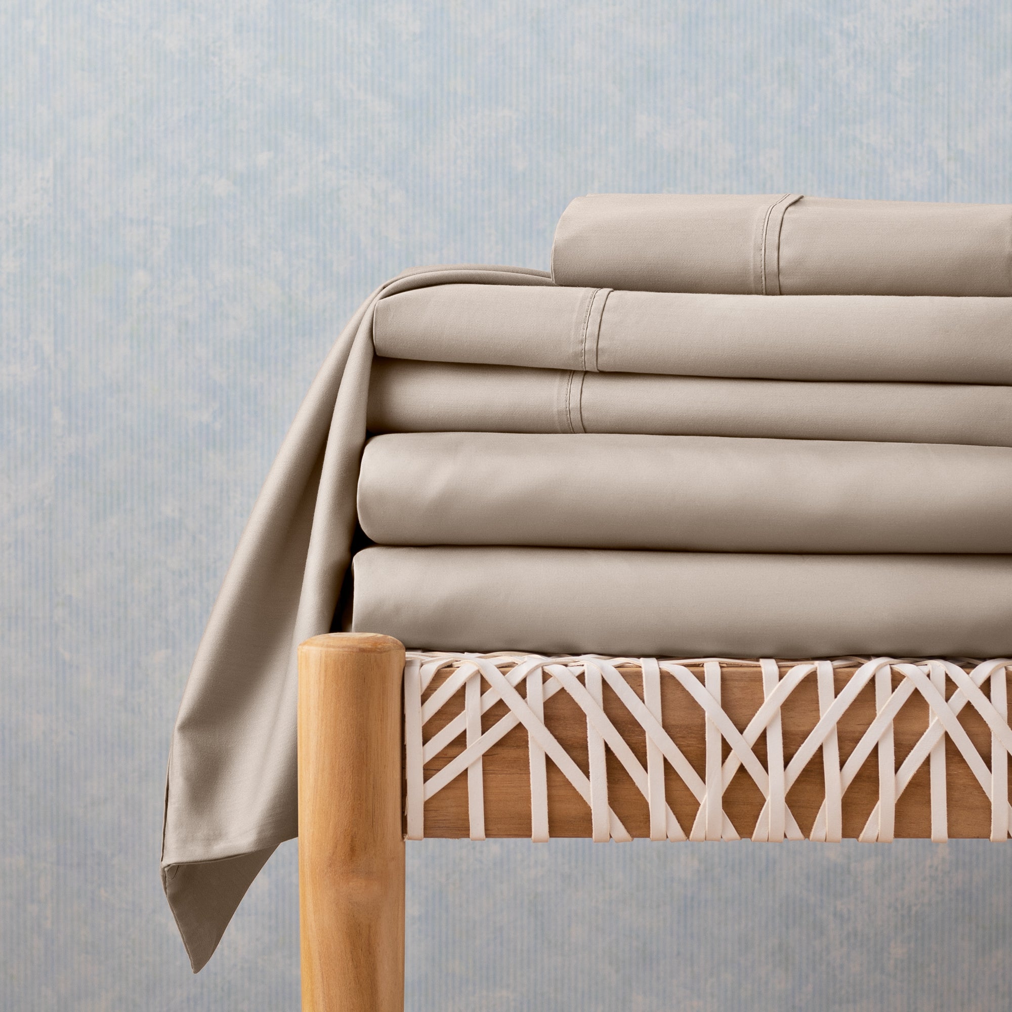 Linenspa 600TC Cotton Blend King Pillowcase Set in Sand