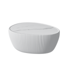 Goose Egg Shaped Coffee Table with Sintered Stone Top