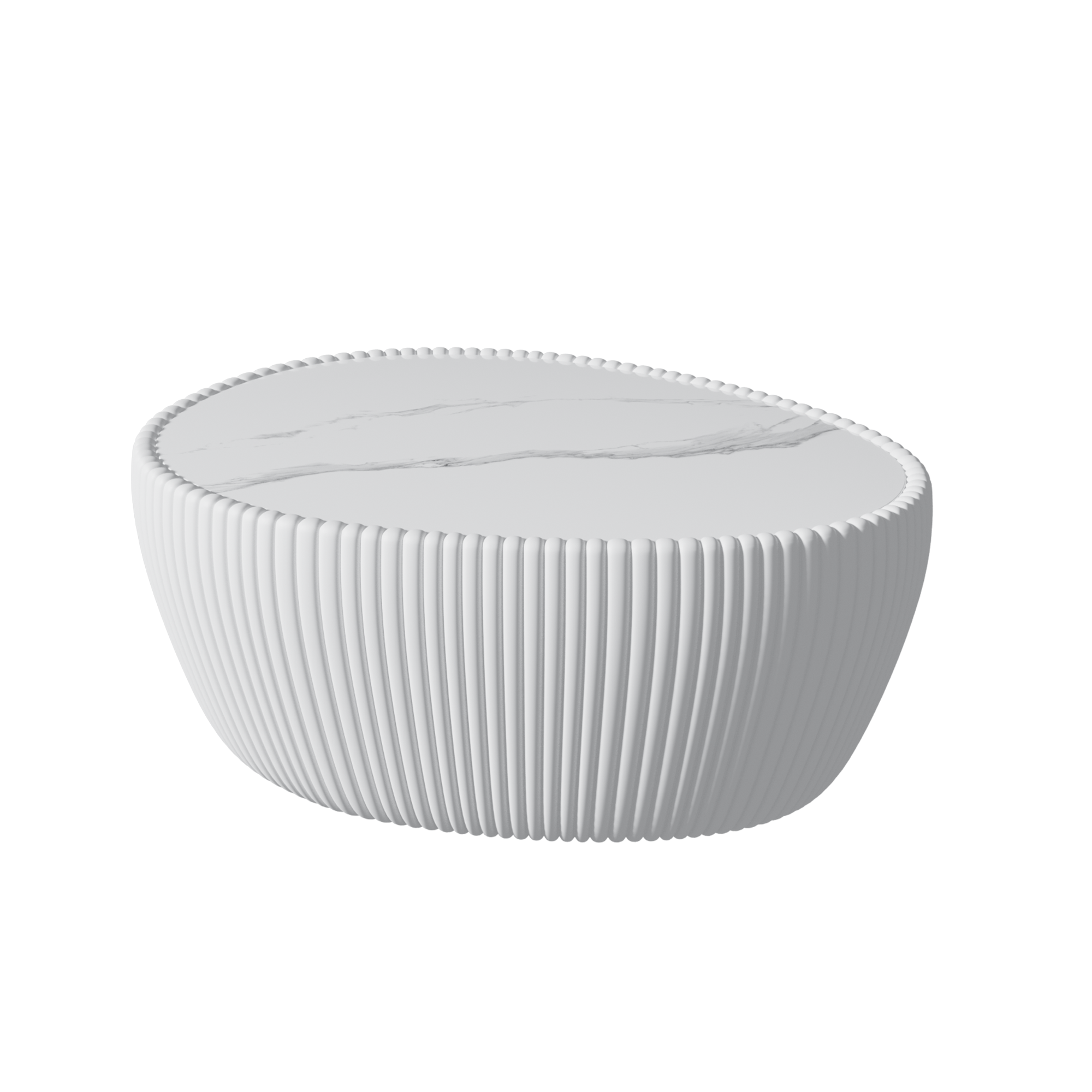Goose Egg Shaped Coffee Table with Sintered Stone Top
