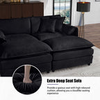 Oversized Chenille Accent Chair Set of 2
