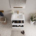 30" Wall-Mounted Bathroom Vanity with Sink