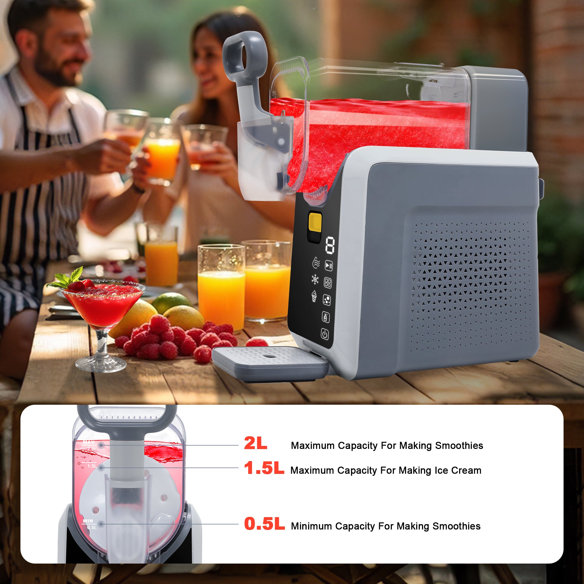 Slushie Machine for Home – No Ice Needed