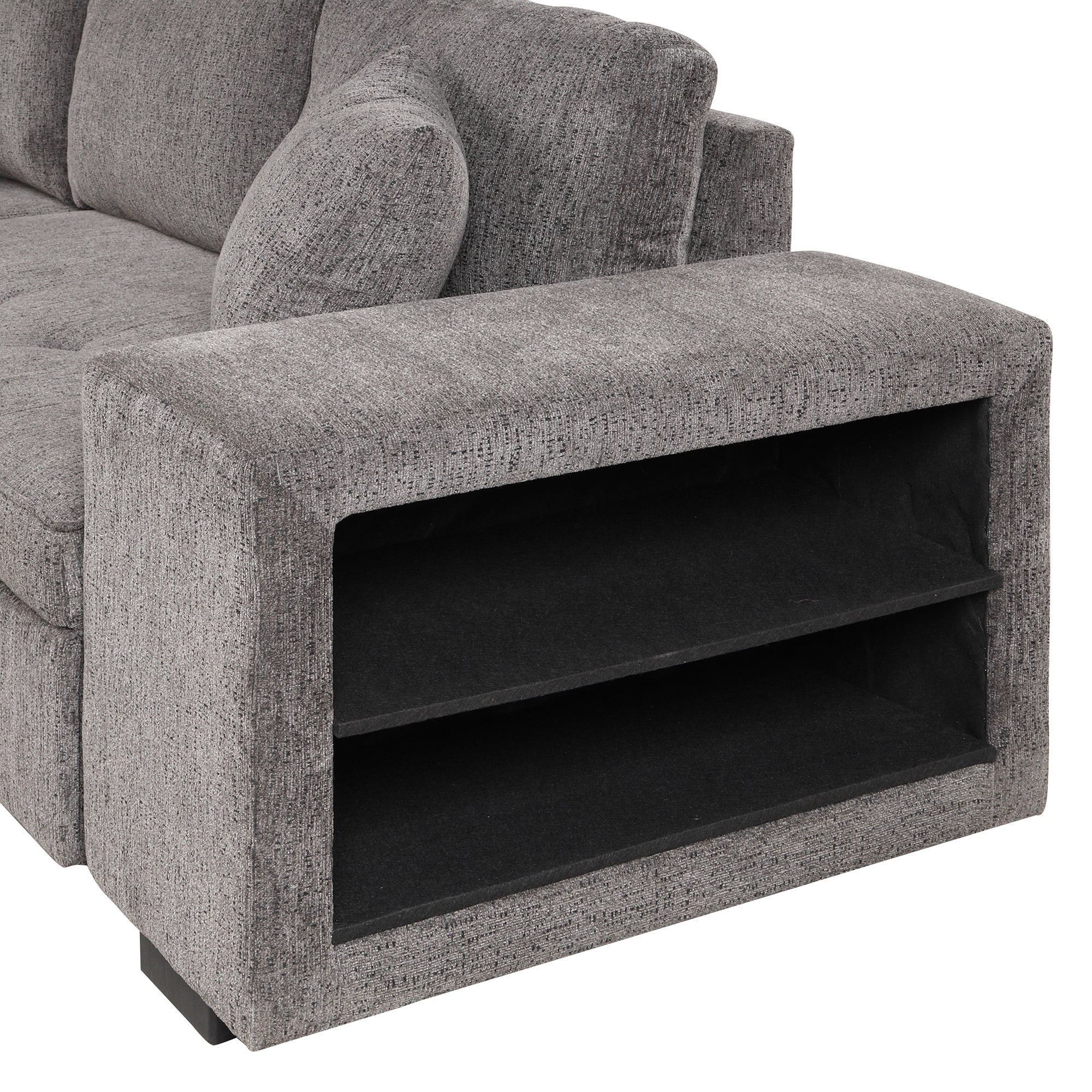 104.5" Modern L-Shape 3 Seat Reversible Sectional Couch