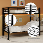Twin Over Twin Metal Bunk Bed for Kids