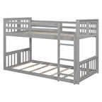 Twin Over Twin Bunk Bed with Ladder
