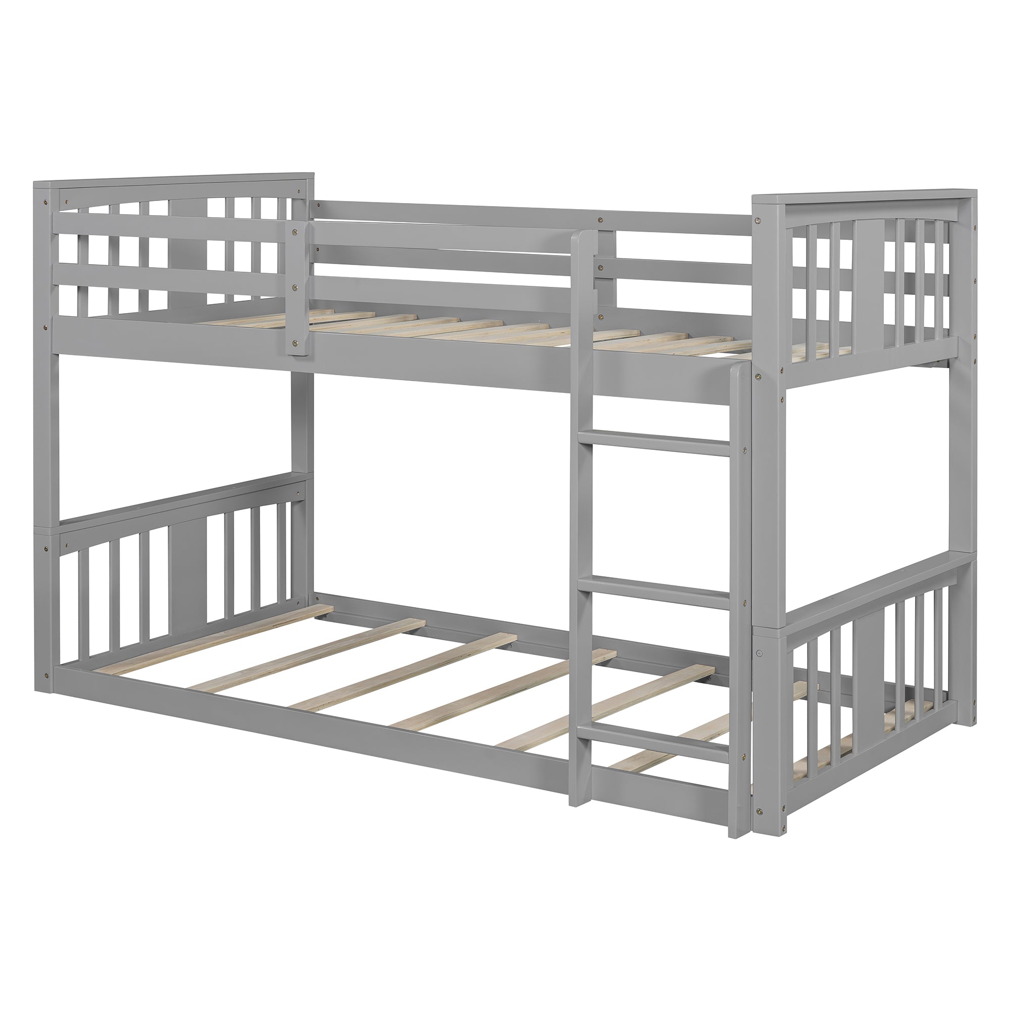 Twin Over Twin Bunk Bed with Ladder