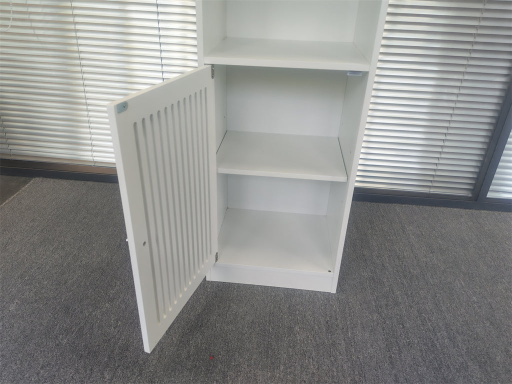 Bathroom Low Cabinet with Louvered Door