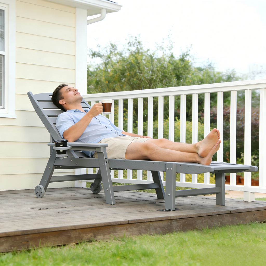 HDPE Chaise Lounge Chair Outdoor