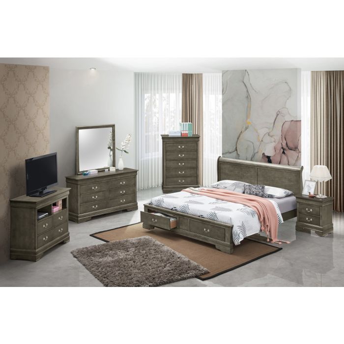 Elegant King Storage Bed