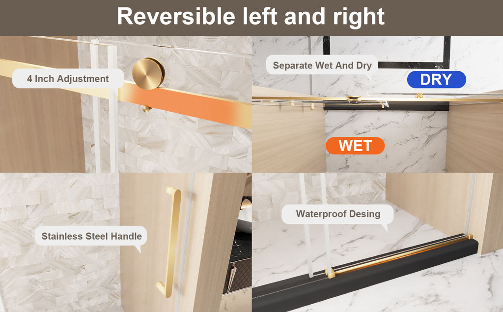 Frameless Single Sliding Shower Door