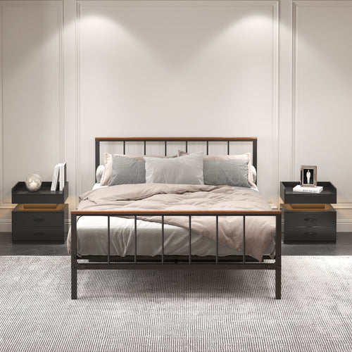 1 Set Nightstand with Adjustable LED Strip Light