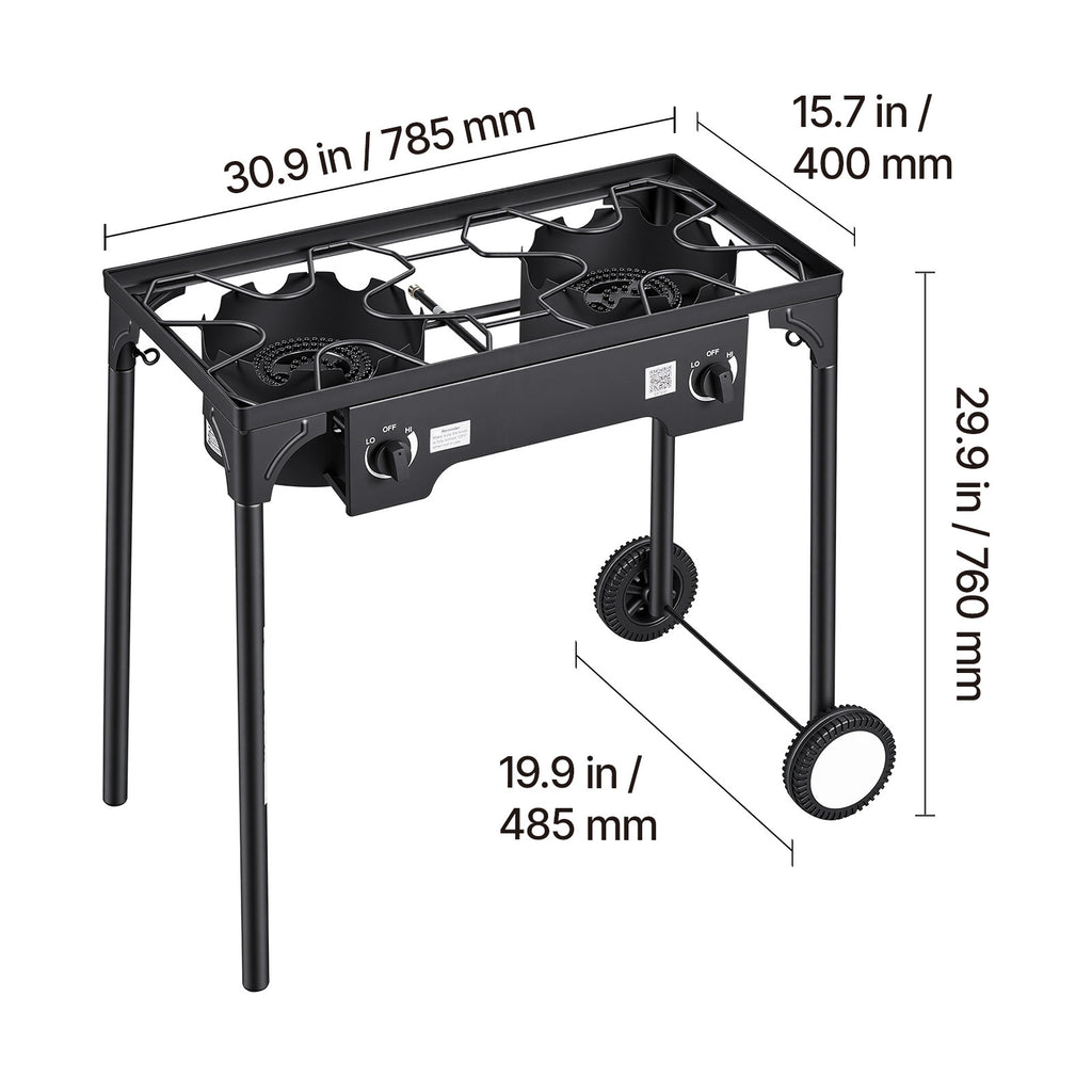 2 Burner Outdoor Propane Gas Stove