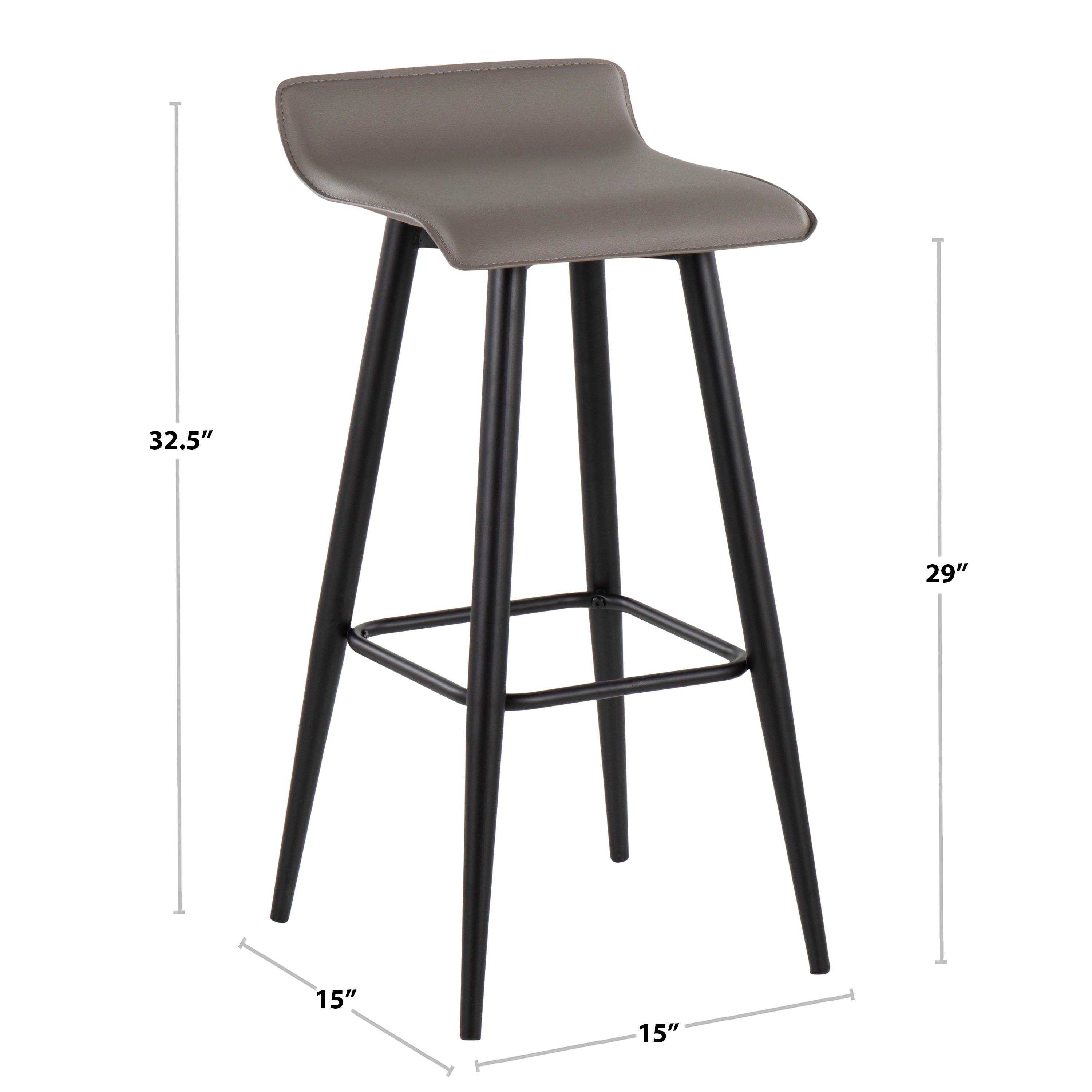 Contemporary Fixed-Height Bar Stool Set
